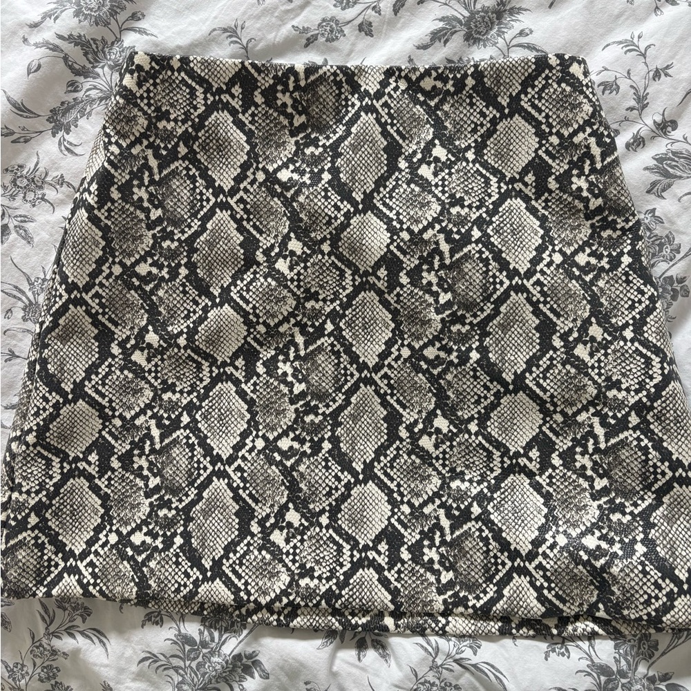 H&M Snake Print leather Skirt
